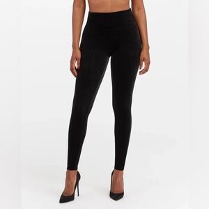 Spanx Black Velvet Leggings - Size XS